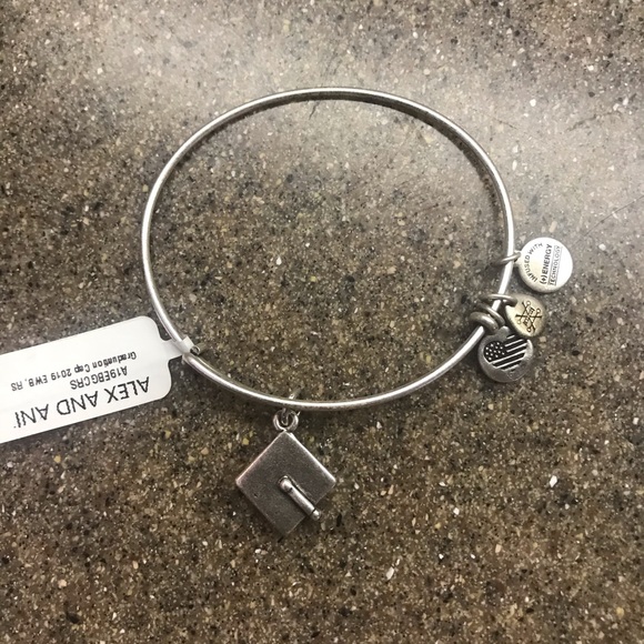 🆕 🎓Alex and Ani Graduation Silver Charm Bracelet #Graduation - Picture 4 of 5